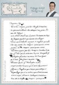 Sentimentally Yours - Vintage Script Background by Phil Martin