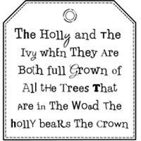 Woodware Stamps - HOLLY &amp; IVY TAG