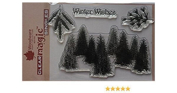 Woodware Crafts Acrylic Stamp Set - WINTER WISHES