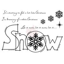 Woodware Crafts Acrylic Stamp Set - HUGE SNOW