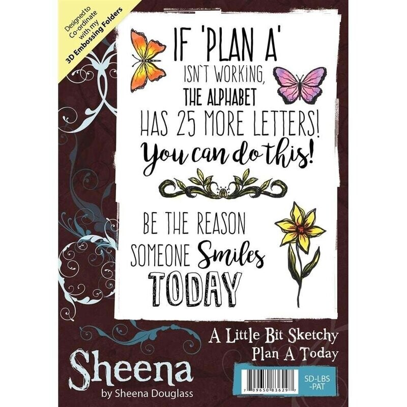 Sheena Douglass Little Bit Sketchy A6 Stamp Set - PLAN A TODAY   **Less than Half Price**