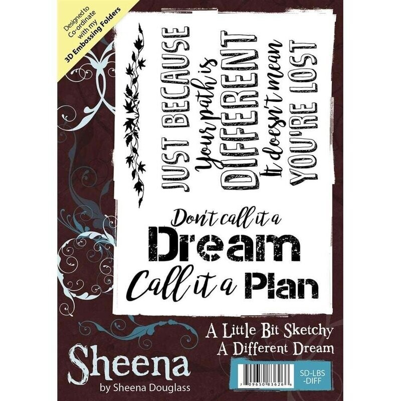 Sheena Douglass Little Bit Sketchy A6 Stamp Set - A DIFFERENT DREAM   **Less than Half Price**