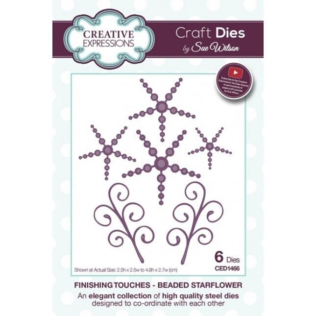 Dies by Sue Wilson - Finishing Touches -BEADED STARFLOWER  **HALF PRICE**