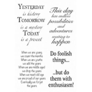 Woodware Clear Magic Stamp set - INSPIRATIONAL VERSE