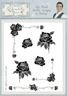 Sentimentally Yours - Chic Floral Border, Corners &amp; Icons by Phil Martin **50% OFF**