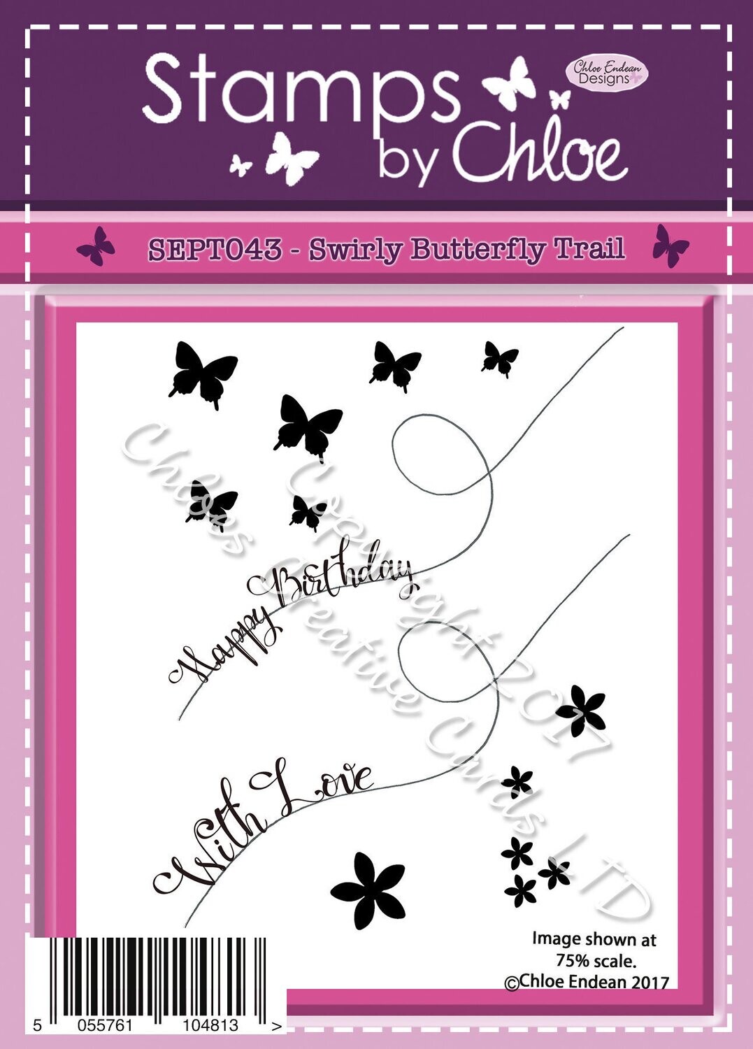 Stamps by Chloe NEW! SEPT043SWIRLY BUTTERFLY TRAIL Stamps