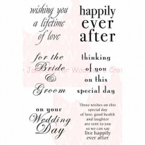 Woodware Clear Magic Stamp set - WEDDING WORDS