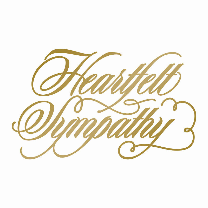Couture Creations Foil Stamp Die - HEARTFELT SYMPATHY