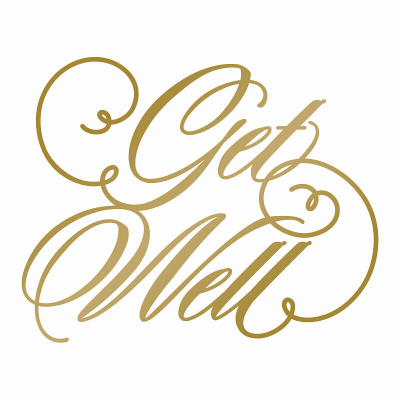 Couture Creations Foil Stamp Die - GET WELL