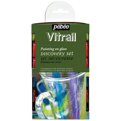 Pebeo Vitrail Discovery Multi Surface Set 12 x 20ml