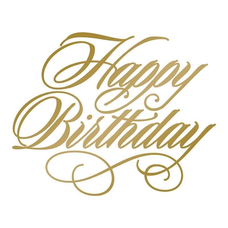 Couture Creations Foil Stamp Die - HAPPY BIRTHDAY