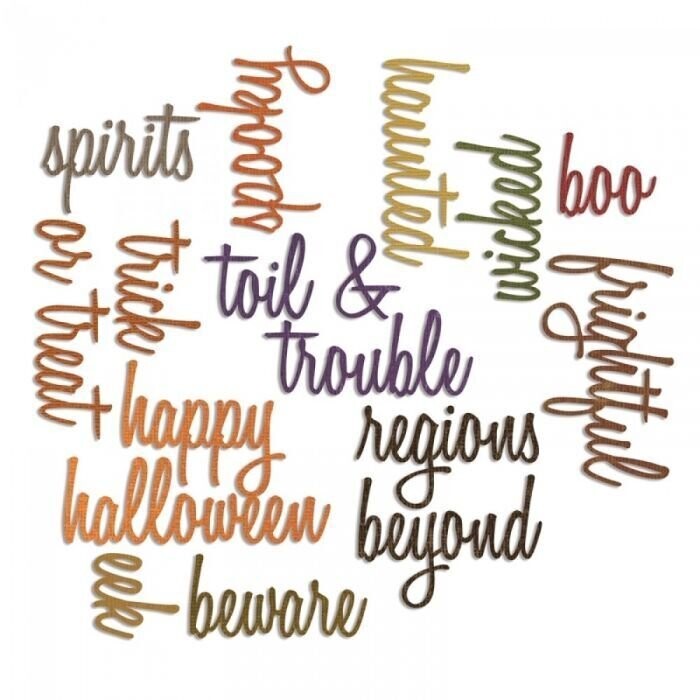 Sizzix Thinlits Die - 660957 HALLOWEEN WORDS:SCRIPT