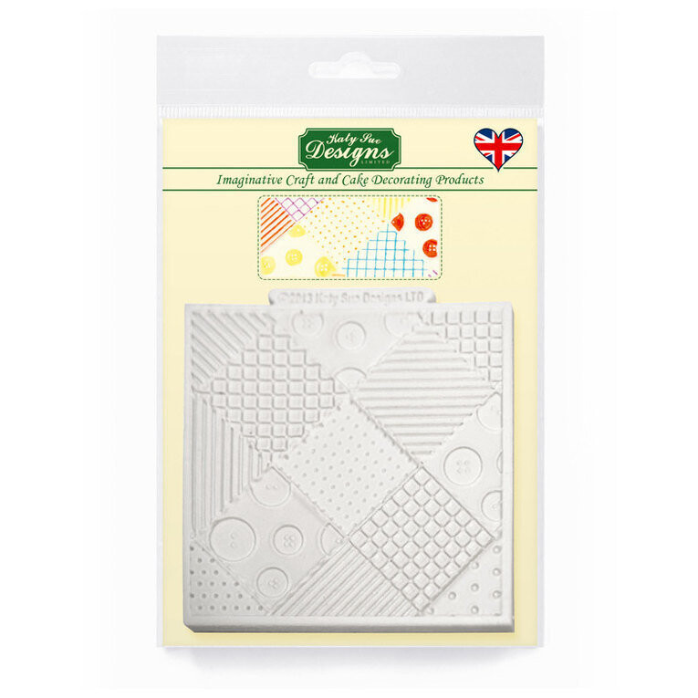 Katy Sue Designs Silicone Mould - PATCHWORK QUILT