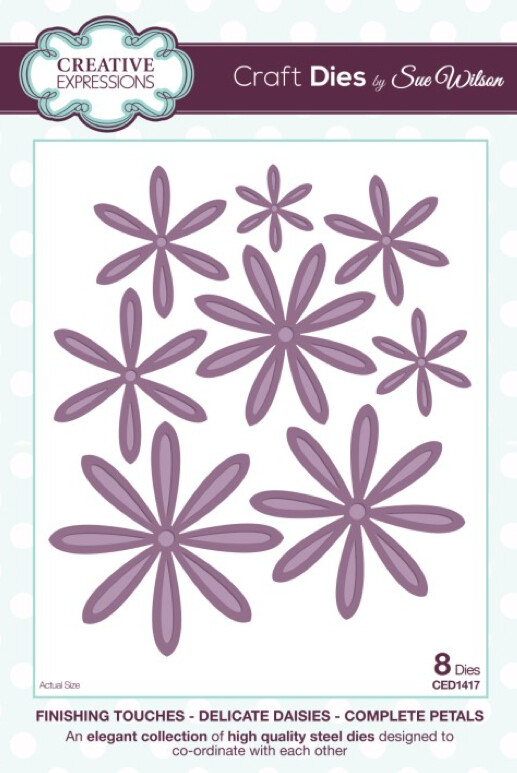 Dies by Sue Wilson -  Finishing Touches -DELICATE DAISIES COMPLETE PETALS **50% OFF**