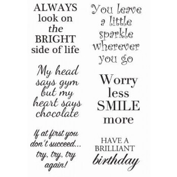 Woodware Clear Magic Stamp set - ON THE BRIGHT SIDE