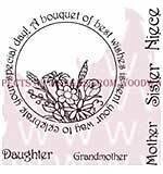 Woodware Crafts Acrylic Stamp Set - BOUQUET OF BEST WISHES