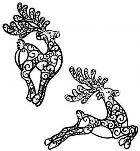 Creative Expressions Pre-cut Singles REINDEER DUO **OVER 50% OFF**