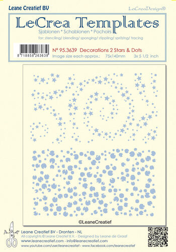 Leane Creatief BV Stencil - STARS &amp; DOTS