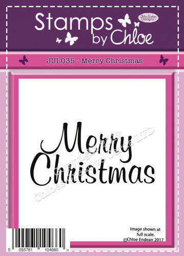 Stamps by Chloe  JUL035 MERRY CHRISTMAS Photopolymer Stamp