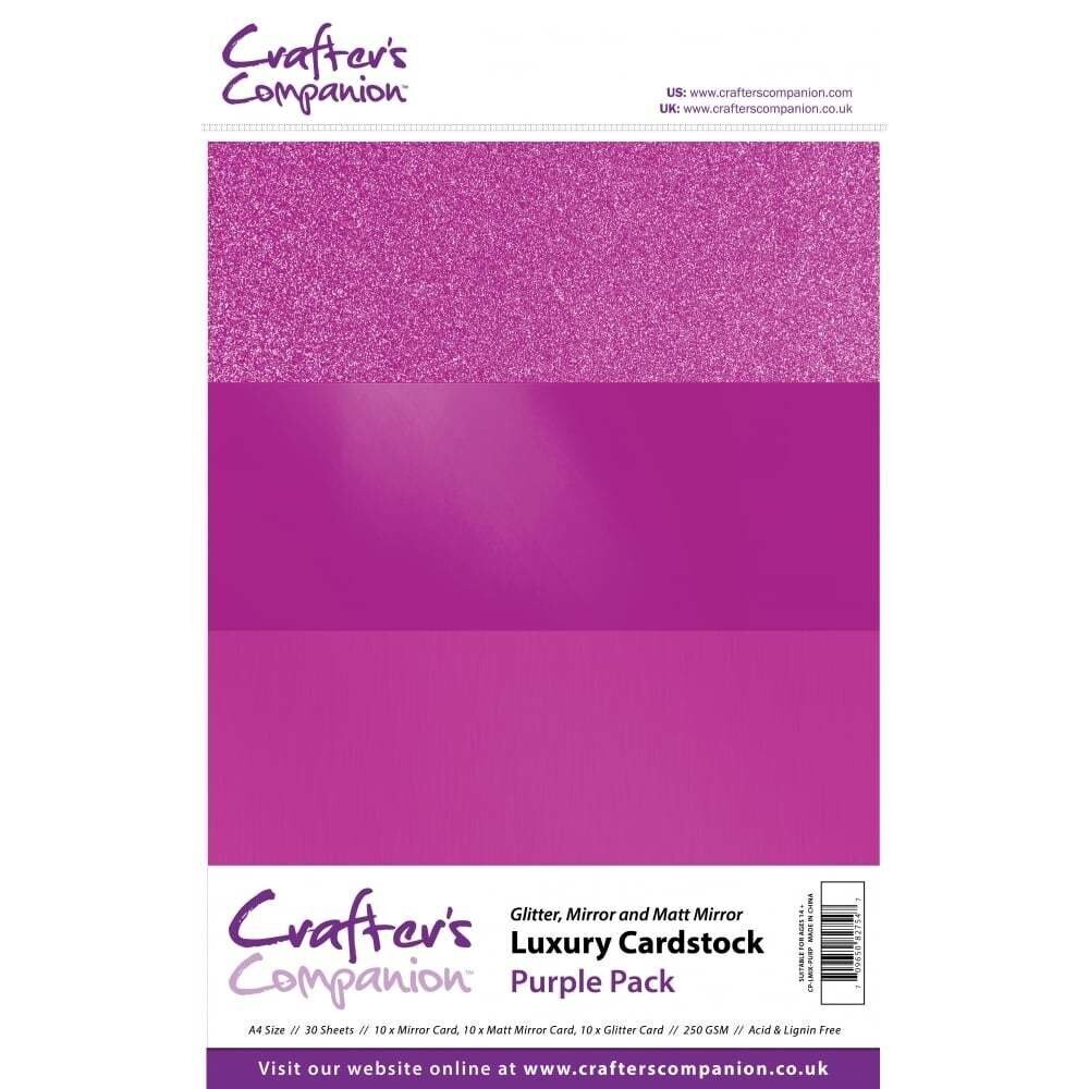 Crafter&#39;s Companion Luxury Cardstock pack - PURPLE