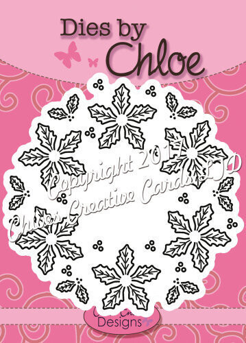 Dies by Chloe  CHCC-031 HOLLY FLOWER WREATH
