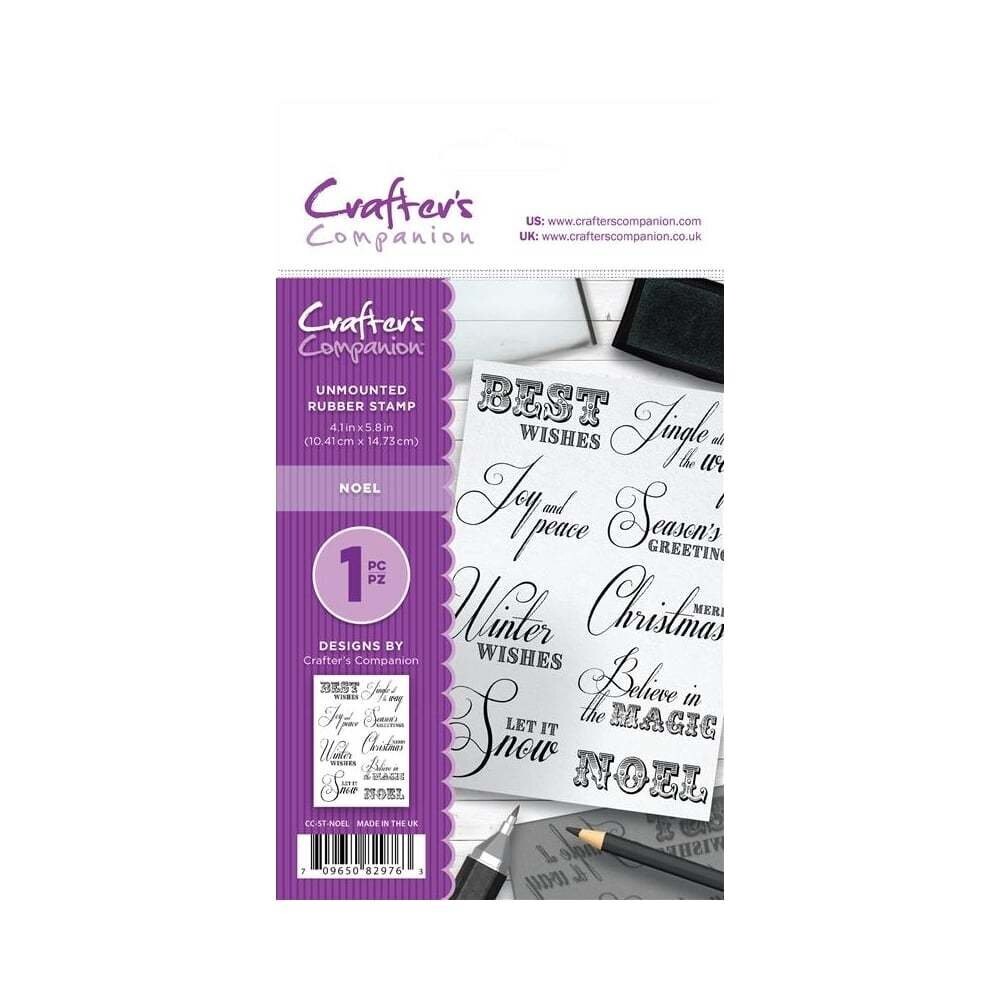 NEW! Festive A6 Stamp Set by Crafter&#39;s Companion - NOEL  **HALF PRICE**