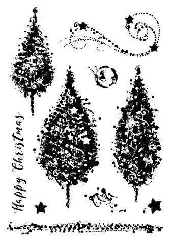 Woodware Stamps - SPARKLY TREES