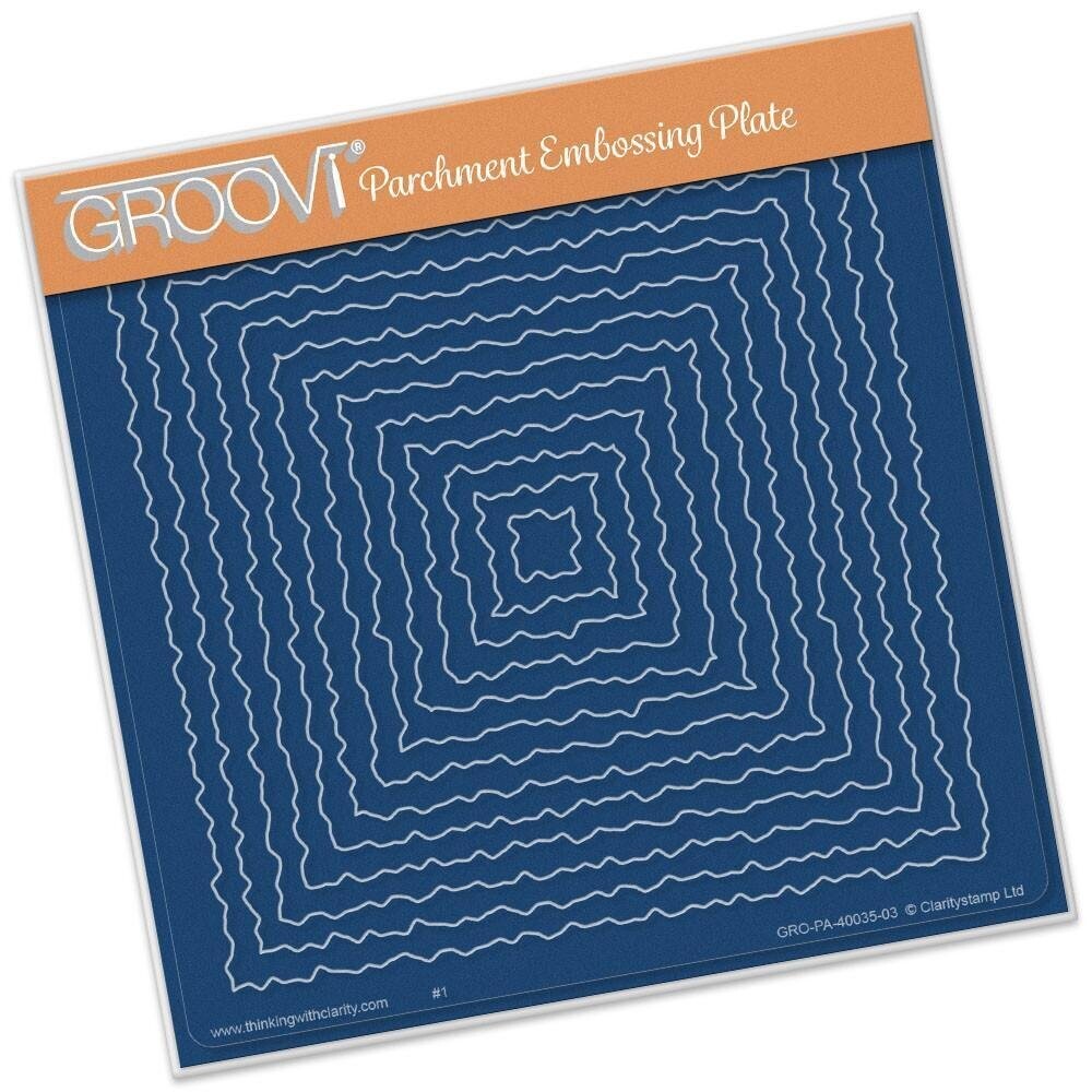 ClarityStamps Groovi - Plate A5 DECKLE SQUARES