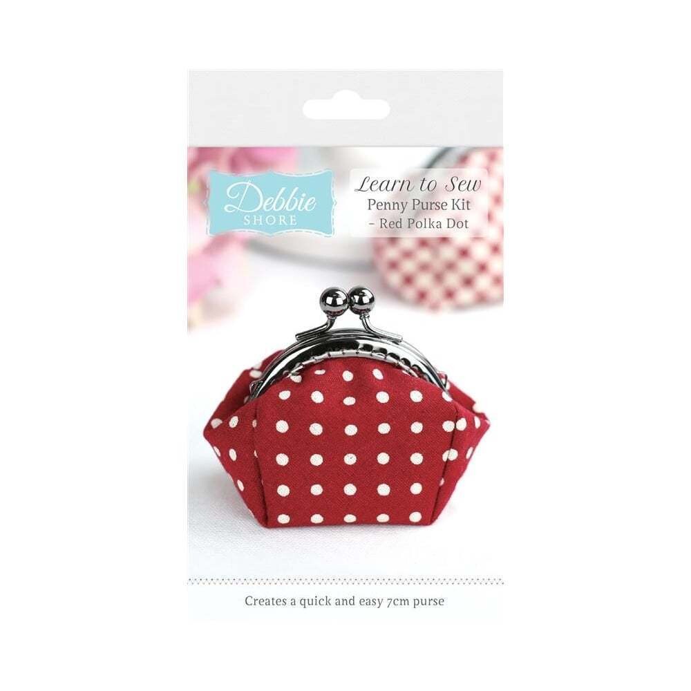 Debbie Shore - Learn to Sew - PENNY PURSE Kit RED SPOT