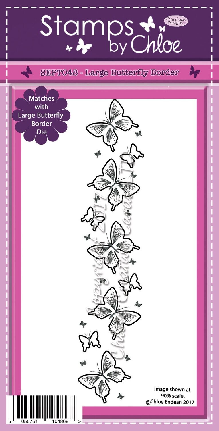 Stamps by Chloe SEPT048 LARGE BUTTERFLY BORDER Stamps **REDUCED**