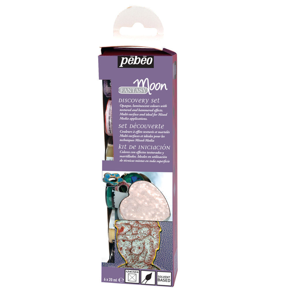 Pebeo Fantasy Moon Discovery Set 6 x 20ml Silk Painting