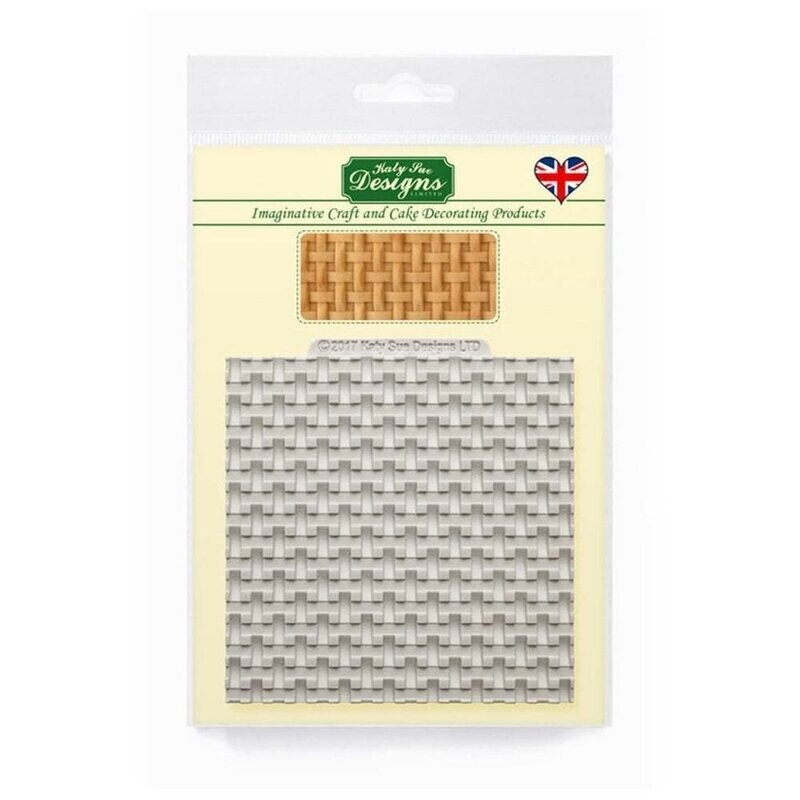 Katy Sue Designs Silicone Mould - BASKET WEAVE