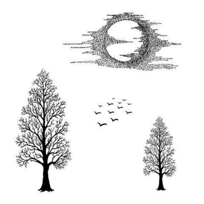 Clarity Stamps - TREES &amp; MOON