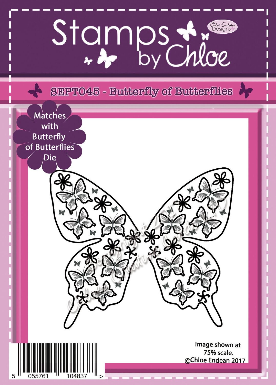 Stamps by Chloe NEW! SEPT045 BUTTERFLY OF BUTTERFLIES Stamps **MATCHING DIE**
