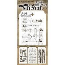 Tim Holtz Mini Stencil set - Set 15