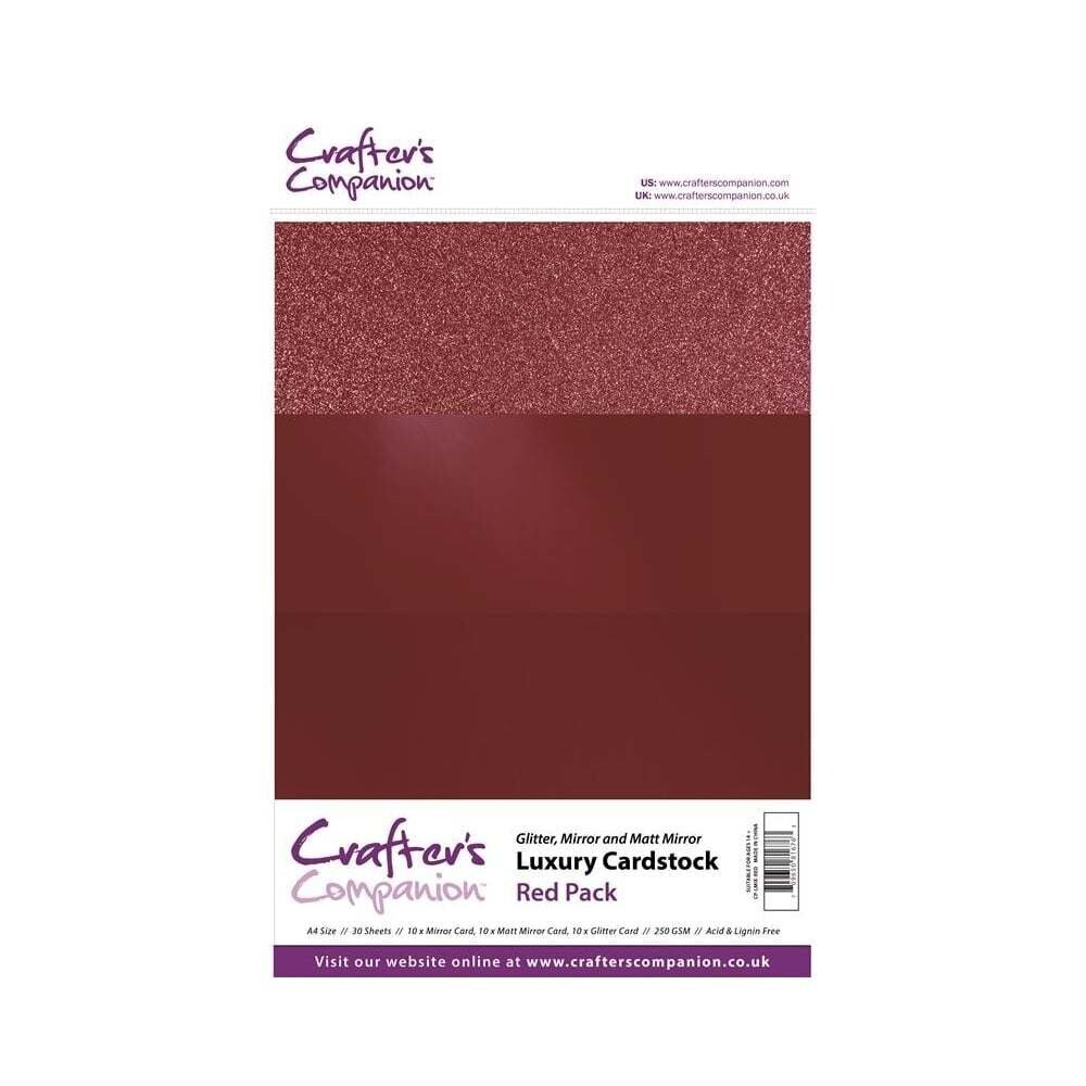 Crafter&#39;s Companion Luxury Cardstock pack - RED