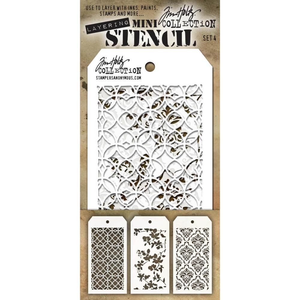 Tim Holtz Mini Stencil set - Set 4