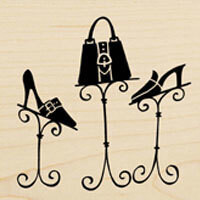 Stampendous Wood Mounted Rubber Stamp - FASHION TRIO