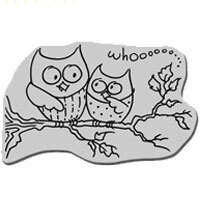 Stampendous -  Cling Rubber Stamp - OWL FRIENDS