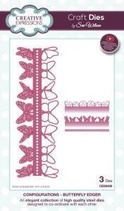Dies by Sue Wilson - Configurations - BUTTERFLY EDGER CED6409  **HALF PRICE**