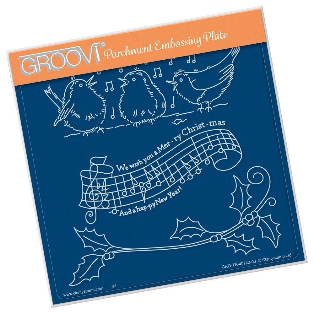 ClarityStamps Groovi - Plate A5  WE WISH YOU A MERRY CHRISTMAS