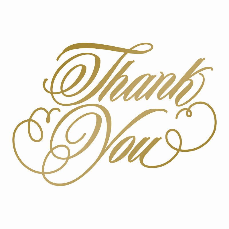 Couture Creations Foil Stamp Die - THANK YOU