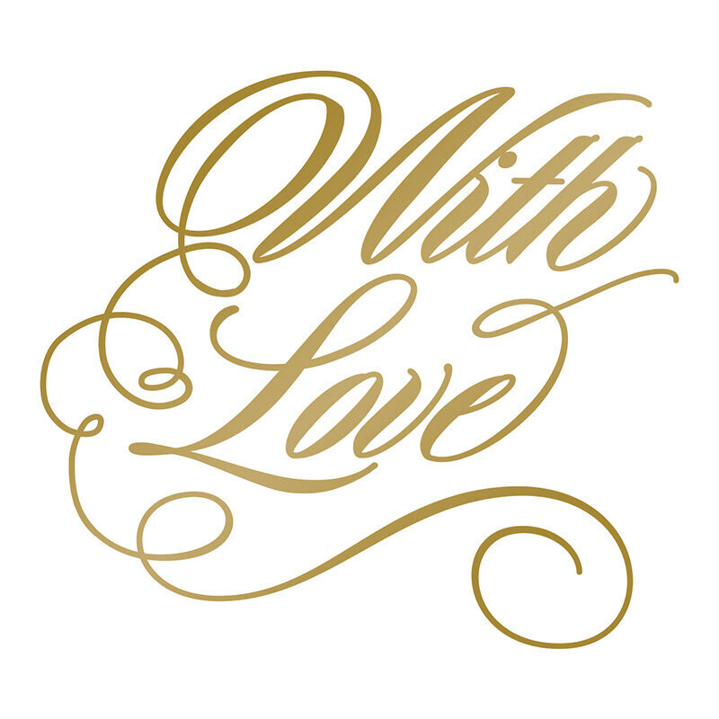 Couture Creations Foil Stamp Die - WITH LOVE