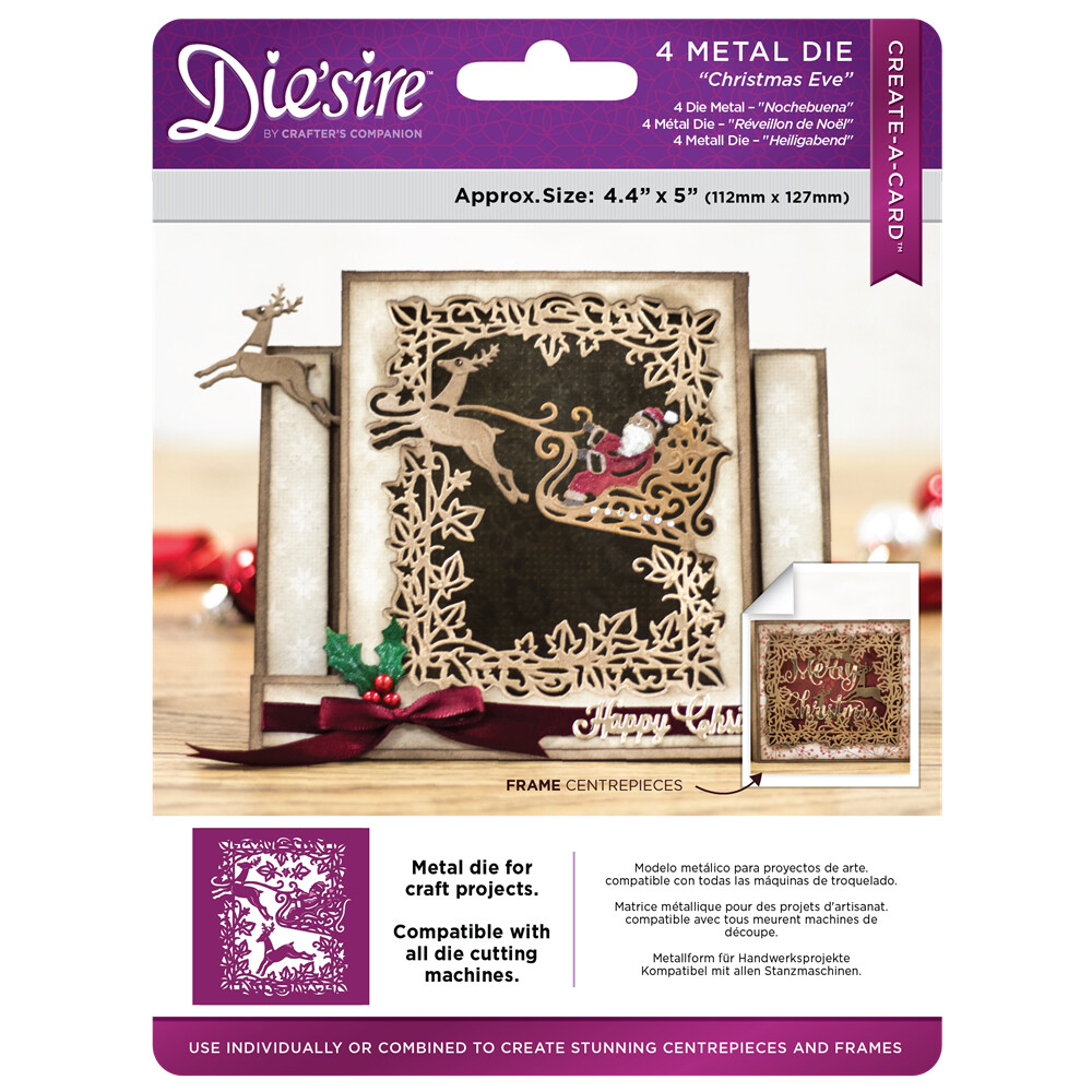 Die&#39;Sire Christmas 2017 Create A Card Die -  CHRISTMAS EVE  **LESS THAN HALF PRICE**