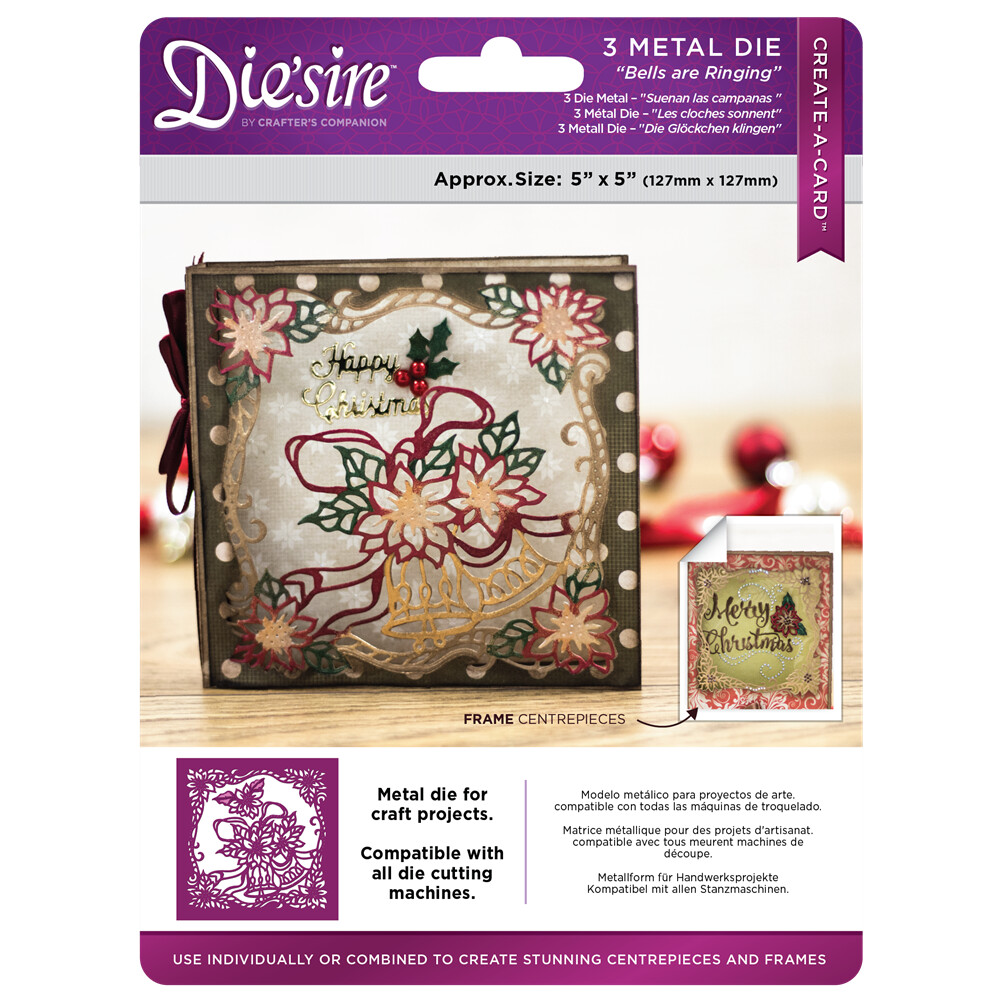 Die&#39;Sire Christmas 2017 Create A Card Die -  BELLS ARE RINGING **LESS THAN HALF PRICE**
