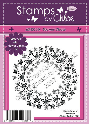 Stamps by Chloe NEW! APR009 FLOWER CIRCLE Stamp **MATCHING DIE available**