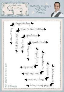 Sentimentally Yours - BUTTERFLY ELEGANCE - SENTIMENTS CORNERS by Phil Martin  **50% OFF**