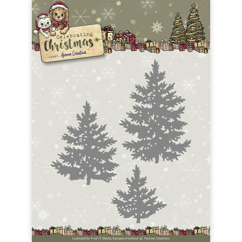 Yvonne Creations - Celebrating Christmas - Die PINE TREES