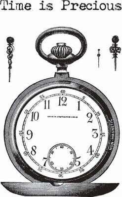 Hampton Art - Clear Stamp - TIME IS PRECIOUS