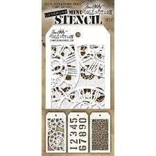 Tim Holtz Mini Stencil set - Set 2